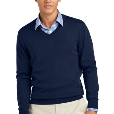 Brooks Brothers Washable Merino V Neck Sweater BB18410 Washable Merino V Neck Sweater Thumbnail