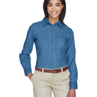 Harriton Women's Denim Shirt M550W Women's Denim Shirt Thumbnail