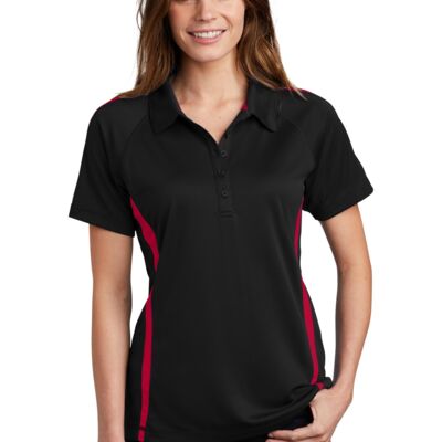 Sport Tek Women's PosiCharge ® Micro Mesh Colorblock Polo LST685 Women's PosiCharge ® Micro Mesh Colorblock Polo Thumbnail