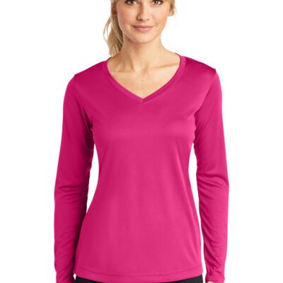 Sport Tek Women's Long Sleeve PosiCharge ® Competitor V Neck Tee LST353LS Women's Long Sleeve PosiCharge ® Competitor V Neck Tee Thumbnail