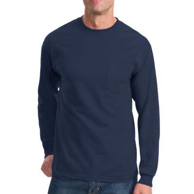 Port & Company Long Sleeve Essential Pocket Tee PC61LSP Long Sleeve Essential Pocket Tee Thumbnail