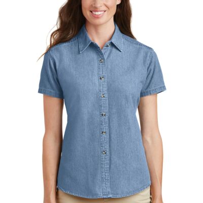 Port & Company Women's Short Sleeve Value Denim Shirt LSP11 Women's Short Sleeve Value Denim Shirt Thumbnail