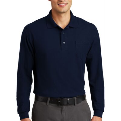 Port Authority Long Sleeve Silk Touch Polo with Pocket K500LSP Long Sleeve Silk Touch Polo with Pocket Thumbnail