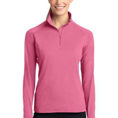Sport Tek Women's Sport Wick ® Stretch 1/4 Zip Pullover LST850 Women's Sport Wick ® Stretch 1/4 Zip Pullover Thumbnail