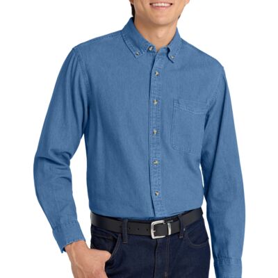 Port Authority Tall Long Sleeve Denim Shirt TLS600 Tall Long Sleeve Denim Shirt Thumbnail