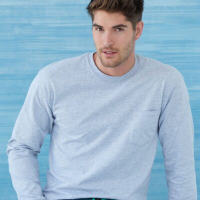 Gildan Unisex Ultra Cotton® Long Sleeve Pocket T-Shirt 2410 Unisex Ultra Cotton® Long Sleeve Pocket T-Shirt Thumbnail