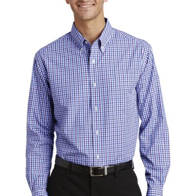 Port Authority Long Sleeve Gingham Easy Care Shirt S654 Long Sleeve Gingham Easy Care Shirt Thumbnail