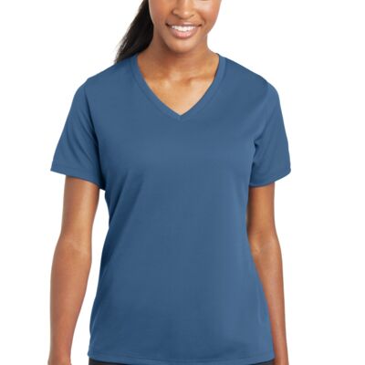Sport Tek Women's PosiCharge ® RacerMesh ® V Neck Tee LST340 Women's PosiCharge ® RacerMesh ® V Neck Tee Thumbnail