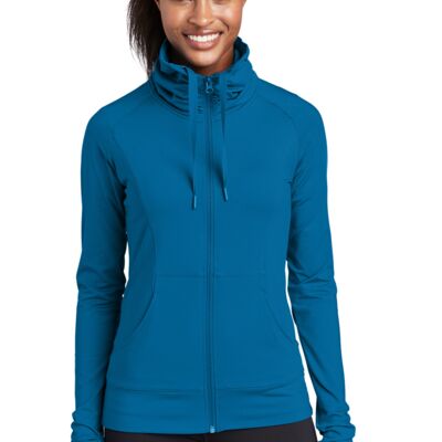 Sport Tek Women's Sport Wick ® Stretch Full Zip Jacket LST852 Women's Sport Wick ® Stretch Full Zip Jacket Thumbnail