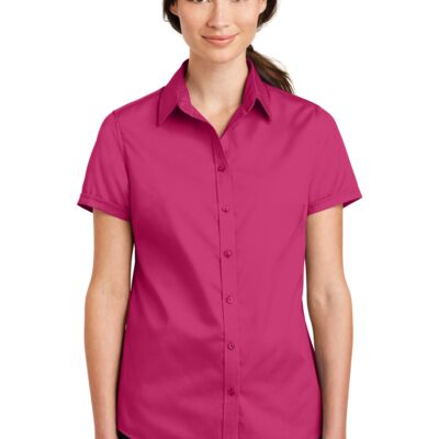 Port Authority Women's Short Sleeve SuperPro Twill Shirt L664 Women's Short Sleeve SuperPro Twill Shirt Thumbnail