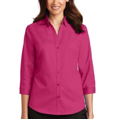 Port Authority Women's 3/4 Sleeve SuperPro Twill Shirt L665 Women's 3/4 Sleeve SuperPro Twill Shirt Thumbnail