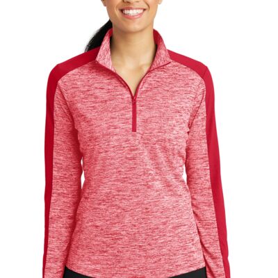 Sport Tek Women's PosiCharge ® Electric Heather Colorblock 1/4 Zip Pullover LST397 Women's PosiCharge ® Electric Heather Colorblock 1/4 Zip Pullover Thumbnail