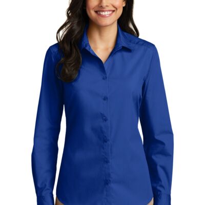 Port Authority Women's Long Sleeve Carefree Poplin Shirt LW100 Women's Long Sleeve Carefree Poplin Shirt Thumbnail