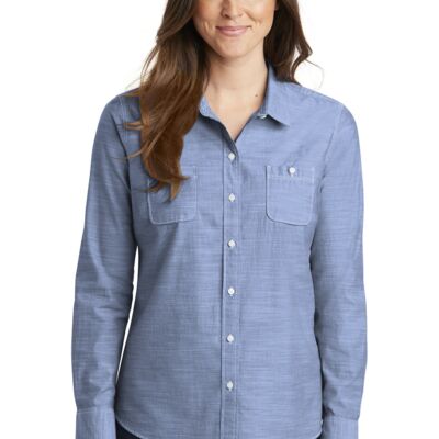 Port Authority Women's Slub Chambray Shirt LW380 Women's Slub Chambray Shirt Thumbnail