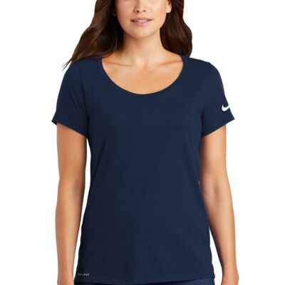 Nike Women's Dri FIT Cotton/Poly Scoop Neck Tee NKBQ5234 Women's Dri FIT Cotton/Poly Scoop Neck Tee Thumbnail