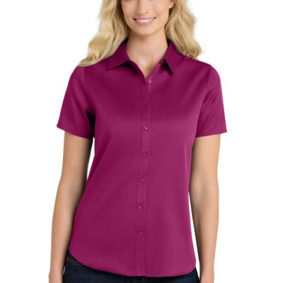 Port Authority Women's Short Sleeve SuperPro React Twill Shirt LW809 Women's Short Sleeve SuperPro React Twill Shirt Thumbnail