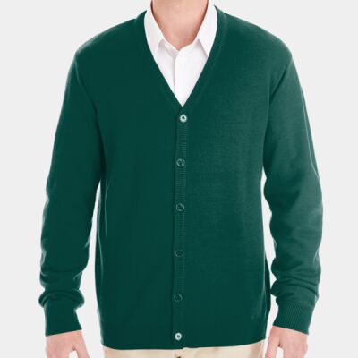 Harriton Men's Pilblocâ„¢ V-Neck Button Cardigan Sweater M425 Men's Pilblocâ„¢ V-Neck Button Cardigan Sweater Thumbnail