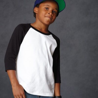 Anvil Youth Three Quarter Sleeve Baseball T-Shirt 2184B Youth Three Quarter Sleeve Baseball T-Shirt Thumbnail