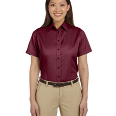 Harriton Ladies’  Short-Sleeve Twill Shirt with Stain-Release M500SW Ladies’  Short-Sleeve Twill Shirt with Stain-Release Thumbnail