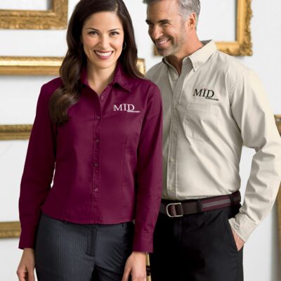 UltraClub Men's Whisper Twill Blend Woven Shirt 8975 Men's Whisper Twill Blend Woven Shirt Thumbnail