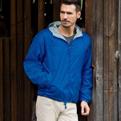 UltraClub Adult Nylon Fleece-Lined Hooded Jacket 8915 Adult Nylon Fleece-Lined Hooded Jacket Thumbnail