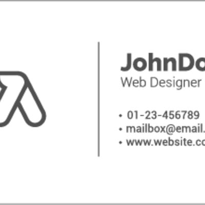 1 Color Business Card BC_1Clr 1 Color Business Card Thumbnail