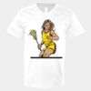 V-Neck Heavy Cotton 100% T-Shirt Thumbnail