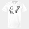 V-Neck Heavy Cotton 100% T-Shirt Thumbnail