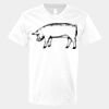 V-Neck Heavy Cotton 100% T-Shirt Thumbnail