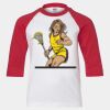Youth Three Quarter Sleeve Baseball T-Shirt Thumbnail