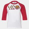 Youth Three Quarter Sleeve Baseball T-Shirt Thumbnail