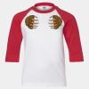 Youth Three Quarter Sleeve Baseball T-Shirt Thumbnail
