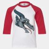 Youth Three Quarter Sleeve Baseball T-Shirt Thumbnail