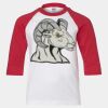 Youth Three Quarter Sleeve Baseball T-Shirt Thumbnail