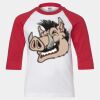 Youth Three Quarter Sleeve Baseball T-Shirt Thumbnail