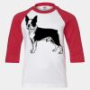 Youth Three Quarter Sleeve Baseball T-Shirt Thumbnail