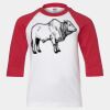 Youth Three Quarter Sleeve Baseball T-Shirt Thumbnail