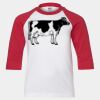 Youth Three Quarter Sleeve Baseball T-Shirt Thumbnail