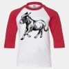 Youth Three Quarter Sleeve Baseball T-Shirt Thumbnail