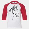 Youth Three Quarter Sleeve Baseball T-Shirt Thumbnail