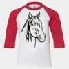 Youth Three Quarter Sleeve Baseball T-Shirt Thumbnail