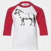 Youth Three Quarter Sleeve Baseball T-Shirt Thumbnail