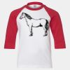 Youth Three Quarter Sleeve Baseball T-Shirt Thumbnail
