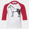 Youth Three Quarter Sleeve Baseball T-Shirt Thumbnail