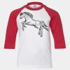 Youth Three Quarter Sleeve Baseball T-Shirt Thumbnail