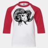 Youth Three Quarter Sleeve Baseball T-Shirt Thumbnail