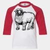 Youth Three Quarter Sleeve Baseball T-Shirt Thumbnail