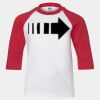 Youth Three Quarter Sleeve Baseball T-Shirt Thumbnail