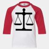 Youth Three Quarter Sleeve Baseball T-Shirt Thumbnail
