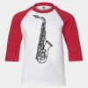 Youth Three Quarter Sleeve Baseball T-Shirt Thumbnail
